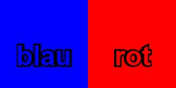 rot und blau